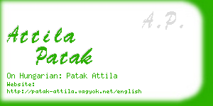 attila patak business card